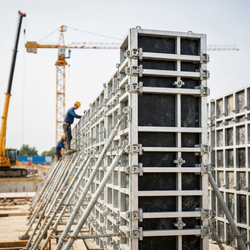 Calculating Load Stress on Aluminum Formwork During Concrete Pouring