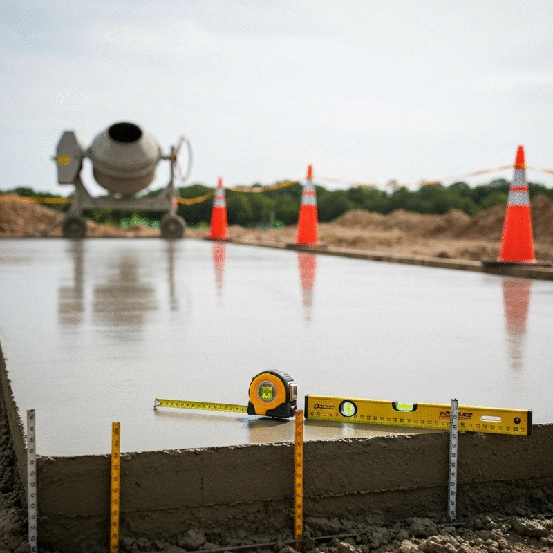 concrete slab thickness commercial
