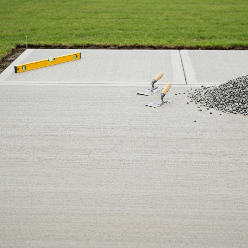 concrete driveway slab