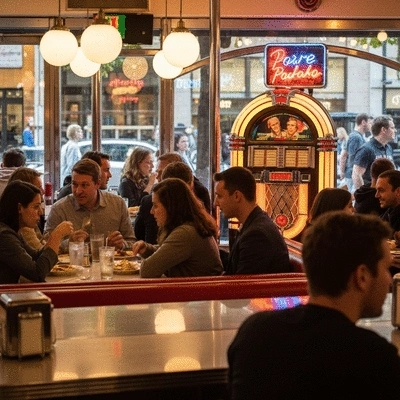 Construction workers reviewing a QC checklist on a tablet