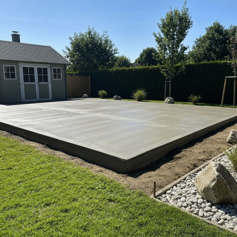 concrete slab for shed