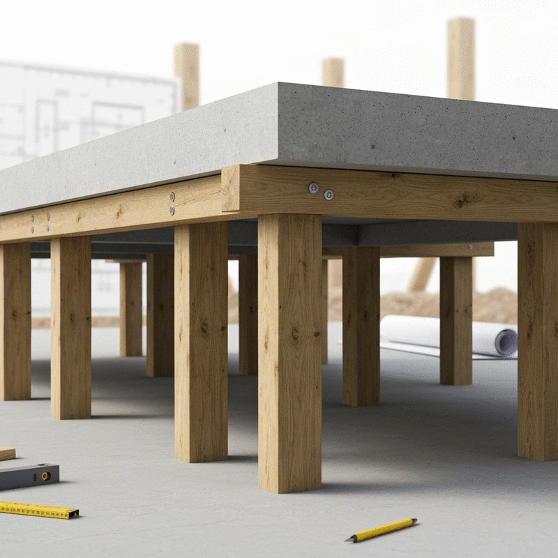 concrete slab support posts