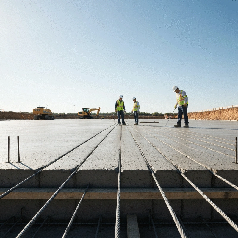 post tension concrete slab support